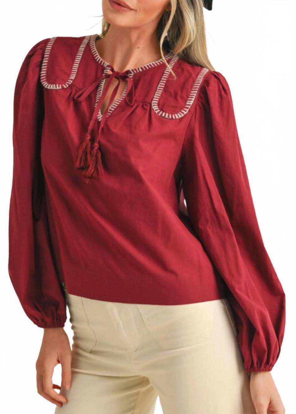 NEW &MERCI wilson top in maroon